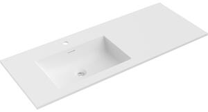 Lavoar încorporat Mexen Otis, 121 x 46,5 cm, stânga, alb mat, 25181201L
