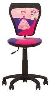 Scaun de birou pentru copii Ministyle GTS Princess, stofa fantasy cu model
