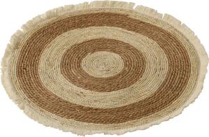 Covor rotund natural VELOR DUO ⌀ 70 cm, bej/maro