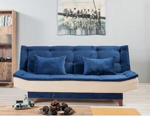 Canapea extensibila cu 3 Locuri Tokyo, 190 x 85 x 85 cm, Bej-Albastru