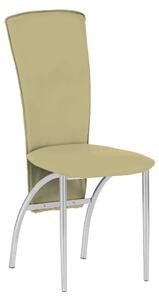 Scaun dining Amely, piele ecologica, verde olive