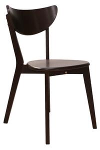 Set 2 scaune dining din lemn de fag Modern T, cadru nuc