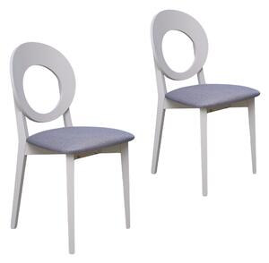 Set 2 scaune dining din lemn de fag Cosmo, cadru bej, textil Bonus new cappuccino