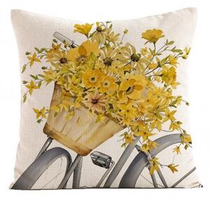 Husa de perna din in VELOBLOOM 45x45 cm, crem