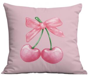 Față de pernă CHERRIES 45x45 cm, roz