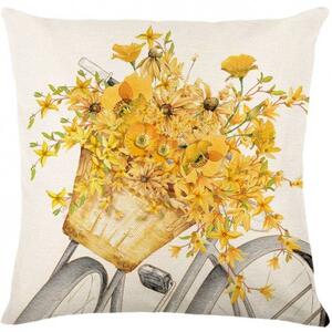 Husa de perna din in VELOBLOOM 45x45 cm, crem