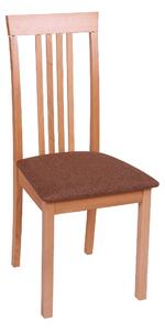 Set 2 scaune dining din lemn de fag Nika, cadru fag, textil Savannah gold brown