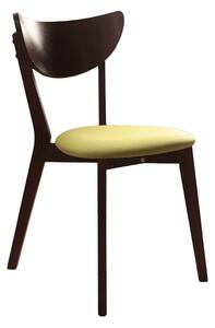 Set 2 scaune dining din lemn de fag Modern, cadru nuc, textil Bahama 17
