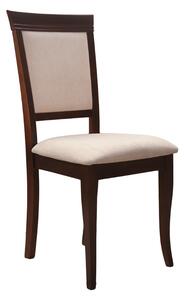 Set 2 scaune dining din lemn de fag Napoli, cadru nuc, textil Solo 22