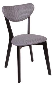 Set 2 scaune dining din lemn de fag Modern M, cadru wenge, textil Brighton gray
