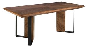 Masa dining design LUX Walnut and black steel 200x95cm