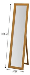 KONDELA Oglindă, de podea, stejar, AIDA NEW 20685-S-K