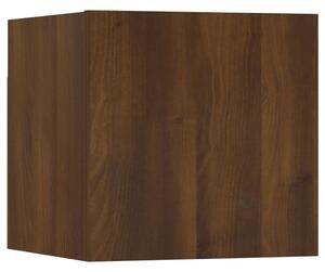 Dulap TV montaj pe perete, stejar maro, 30,5x30x30 cm