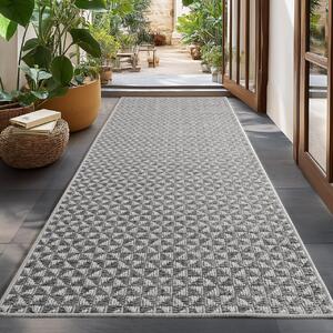 Covor traversa Ibiza V1 Gri, 80 x 250 cm