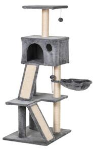 Copac pentru Pisici Turn pentru activitate cu loc de zgariat scara 2 Jucarii de catarat, joaca si relaxare PawHut | Aosom RO