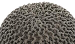 Pouf tricotat bumbac Culoare Maro-Gri, GOBI TYP 2