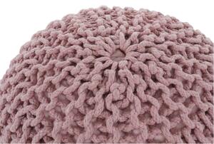 Pouf tricotat bumbac Culoare Roz-Pudra, GOBI TYP 2