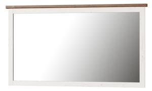 Oglinda decorativa cu rama din pal Country 80 Alb / Stejar, l144xH80 cm