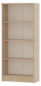 Biblioteca haaus Flint, 3 Polite, Stejar Sonoma, 70 x 32 x 159 cm