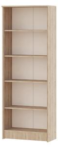 Biblioteca haaus Flint, 4 Polite, Stejar Sonoma, 70 x 32 x 196 cm