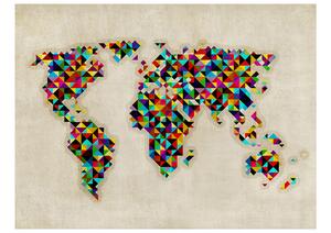 Fototapet - World Map - a kaleidoscope of colors