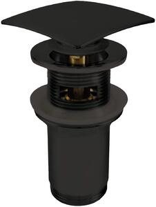 Deante Click-Clack, dop de scurgere universal pentru chiuvetă cu carcasă metalică, negru mat, DEA-NHC_N11U