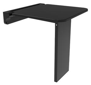 Mereo, Scaun de duș Mereo cu picior de susținere, duroplast, negru, MER-CSS121PB