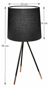 KONDELA Lampă de masă, negru, JADE TYP 4 8008-44A