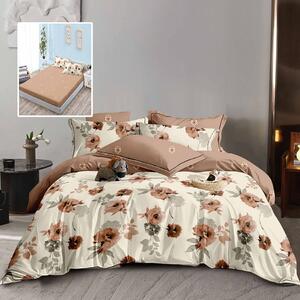 LENJERIE FINET 6 PIESE CU HUSĂ – 160×200 ȘI 180×200 (HF6P294)