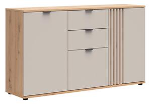 Comoda moderna dormitor BREVAS, stejar artisan/casmir, PAL, 150x40x87