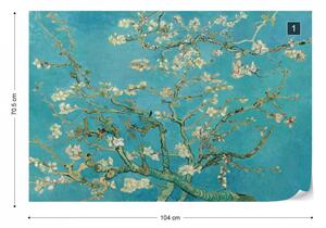 Van Gogh Blossoms in Turquoise