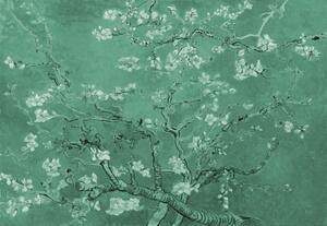 Van Gogh Blossoms in Green