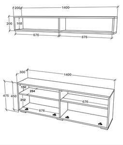 Living haaus Obu, Alb, L 140 cm