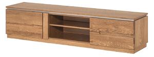 Set de mobila living din lemn si furnir, 6 piese Montenegro Stejar Rustic