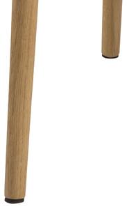 Scaun tapitat cu stofa si picioare din lemn Emilia Velvet Roz Inchis / Stejar, l57xA61xH83 cm