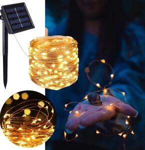 Instalatie solara 300 LED, 30 metri, telecomanda