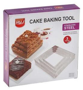 Set 3 forme tort, Inel pentru tort, Square