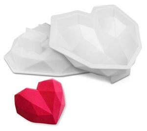Set doua forme silicon inima si nor 3d bubble, pentru copt blat, tort, onuvio™
