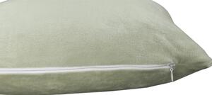 Pernă, material textil de catifea verde deschis, 45x45, ALITA TIPUL 14