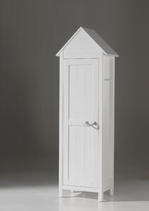 Dulap tip casuta din lemn de pin si MDF cu 1 usa, pentru copii Lewis Alb, l62xA40xH191,5 cm