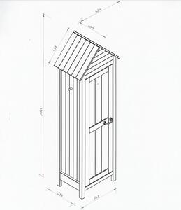 Dulap tip casuta din lemn de pin si MDF cu 1 usa, pentru copii Lewis Alb, l62xA40xH191,5 cm