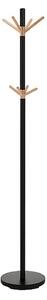 Cuier pom UNO, negru/fag, metal, 30x174 cm