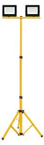 Aigostar - Proiector LED cu stativ 2xLED/30W/230V 6500K IP65 portocaliu/negru
