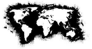 Fototapet - White continents, black oceans