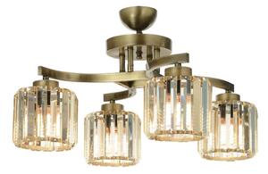 Plafonieră CRYSTALLINE, 4 x E27, max. 40W, 230V, finisaj bronz