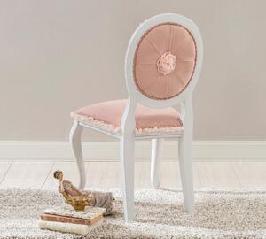 Scaun pentru copii tapitat cu stofa si picioare din lemn Dream Somon, l48xA52xH90 cm