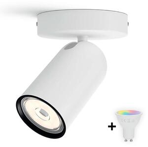 Philips - Spot LED RGBW reglabil PONGEE 1xGU10/4,8W/230V alb + telecomandă