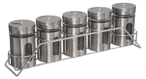Set recipiente pentru condimente, 5 bucati, inox