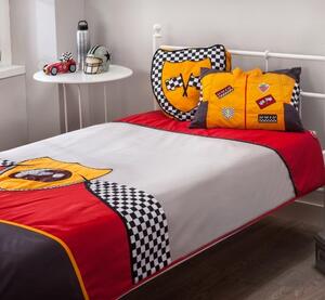 Set cuvertura pat copii si 2 perne decorative Bispeed Multicolor, 135 x 220 cm