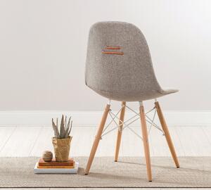 Scaun pentru copii tapitat cu stofa si picioare din lemn Dynamic Grej, l50xA50xH85 cm